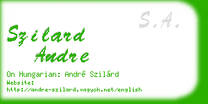 szilard andre business card